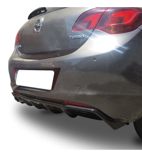 Opel Astra J HB (2010-2012) Makyajsız Arka Tampon Eki - Difüzör (Plastik)