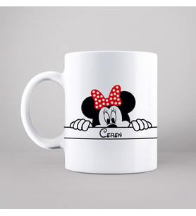 Minnie Mouse Sevgili Çift Tasarımlı Kupa Kişiye Özel