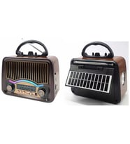 Nostaljik Tasarım Bluetooth / USB / SD Kartlı Taşınabilir Şarjlı Radyo RT-772