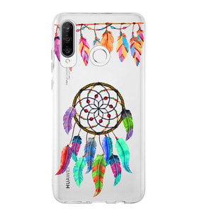 PrintiFy Huawei P30 Lite ile Uyumlu 1mm Slim Fit Nazar Boncuğu 6 Baskılı Şeffaf  Kılıf
