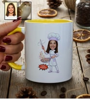 Kişiye Özel Karikatürlü Aşçı Kupa Bardak Aşçılar Günü Hediyesi