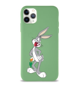 Apple iPhone 11 Pro Uyumlu Lansman Kılıf Bugs Bunny Tasarımlı Altı Kapalı İçi Kadife Kaplı  Kapak (Şeffaf)