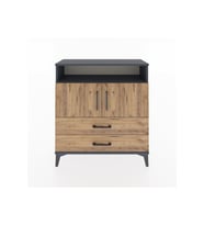 Arges Şifonyer 3 Raflı 2 Çekmeceli 2 Kapaklı 88x30x96 Antrasit-Çam