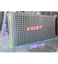 Hasır Tel-( 5.5 x 5.5 Göz Aralıklı - 3.5'mm ) ( 100 x 200 Ebatında )-( 6 ADET ) (Gri)