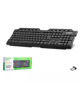 Nodar ND864 Kablosuz Multimedya Klavye 2.4GHz USB Alıcılı 105 Tuş - Siyah - 1 ADET