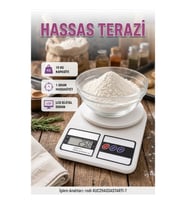 Taşınabilir Dijital Mutfak Terazisi 10 Kg Hassas Ölçüm LCD Ekranlı – Gram ve Ons Destekli