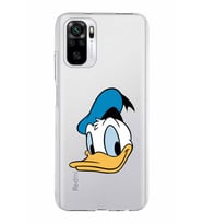 Xiaomi Redmi Note 10 Uyumlu Kapak Donald Duck Tasarımlı Şeffaf Silikon Kılıf