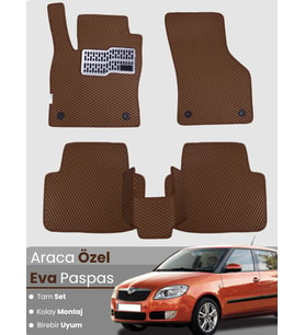 SKODA FABİA 2 (2007-2014) Uyumlu EVA Paspas Tam Set–Oto Paspas,Araca Özel,Kolay Montaj