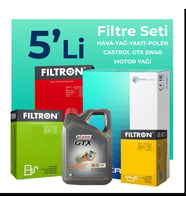 Filtron Fiat Idea 1.3 Dizel Filtre Bakım Seti Castrol Motor Yağlı (2004-2010) 5 Li