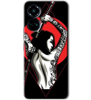 Tecno Camon 19 Pro Kılıf HD Desen Baskılı Kılıf - Samurai Girl