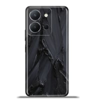 Vivo Y36 Kapak HD Renkli Dizayn Silikon Kılıf - Siyah Beton