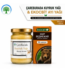 ÇareBurada Kuyruk Yağlı Krem 100 ml + Ekocbit Ayı Yağı 50 ml