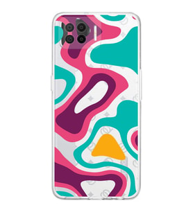 PrintiFy Oppo A73 Uyumlu Kamera Korumalı Renkli Desen Tasarımlı Şeffaf Silikon Kılıf