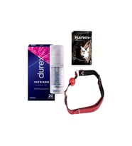 Durex Intense Kadın Uyarıcılı Jel + Kırmızı Deri Ağız Topu + Hediye