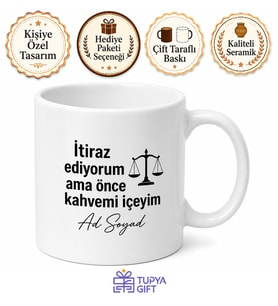 Avukat Jargonu Yazılı Komik Kupa Bardak Hukuk Hediye Özel Tasarım Baskılı