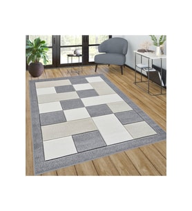 Rovigo Home Dijital Baskı Yıkanabilir Kaymaz Taban Salon Halısı RVG1004 80x300 cm (Gri)