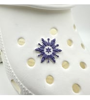 Terlik Süsü ve Aksesuarı , Çanta Süsü – Jibbitz Frozen Kar Tanesi Görsel Figür Aksesuar (Y. Mor)