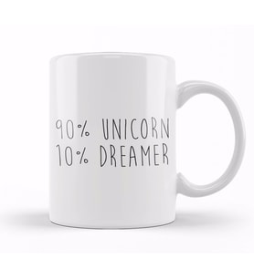 Ninety Per Cent Unicorn Kupa Bardak Porselen