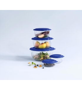 Kristalin Kase Servis 5 li Set Gece Mavisi  275ml -450 ml 1.1L -2.1L -3.5L