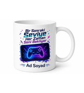 Mobil Oyuncu Hediyesi Özel Tasarım Baskılı Porselen Kupa Bardak Gamer Hediye