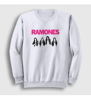 Presmono Unisex Beyaz Band V2 Ramones Sweatshirt 169510tt