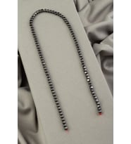 Hematit Doğal Taş Parlak Füme Küp Kesim 4x4mm Dizi
