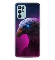 Oppo Reno 6 Kılıf Silikon Desen Özel Seri Kartal 1622