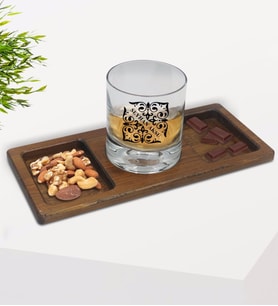 BK Gift Kişiye Özel İsimli Viski Bardağı ve Doğal Masif Ahşap Dikdörtgen Sunum Tabağı Çerezlik Hediye Seti-10
