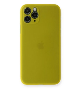 Durukar® iPhone 11 Pro Max Kılıf PP Ultra İnce Kapak - Sarı