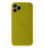 Durukar® iPhone 11 Pro Max Kılıf PP Ultra İnce Kapak - Sarı