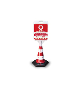 Vodafone Reklam Yönlendirme ve Tanıtım Yelken Bayragı Kırmızı