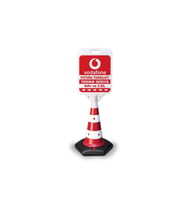 Vodafone Reklam Yönlendirme ve Tanıtım Yelken Bayragı Kırmızı