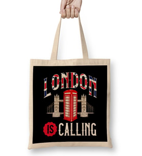 Awesome London Is Calling Skyline UK Bez Çanta Uzun Saplı