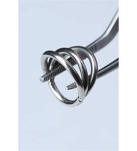 Üç Sıra Gizli Kilit Halka Silver Piercing