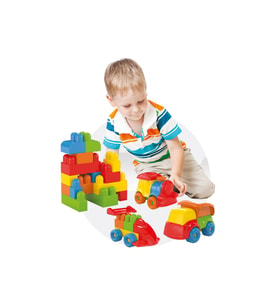 60 Parça Eğitici Bloklar Bebek Zeka ve Motor Beceri Geliştirici Set (PVC İçermez)