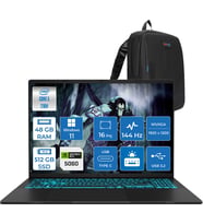 Asus Vivobook 16 V3607VM Intel Core 5 210H 48GB Ddr5 512GB SSD RTX5060 Gddr7 8gb Windows 11 Home 16" WUXGA(1920X1200) 144HZ 300NITS Taşınabilir Bilgisayar RP049H22 + Zetta Çanta
