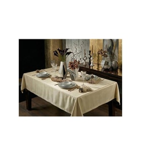 Kristal Monoray Kumaş Bej Sofra Takımı 8 Kişilik 160x220 Cm 17 Prç. 728 (Standart)