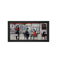 Manzara Temalı Kanvas Tablo 50 x 70 cm Siyah Çerçeve