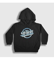Presmono Unisex Çocuk Siyah Logo Müzik The Strokes Kapüşonlu Sweatshirt 522528tt