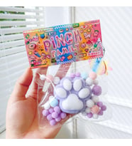 Relieving Cat Claw Toys, Squishy Cute Squeeze Animal Toys, Squeeze Toys Relieve Sensory Stress, Birthday Party Decoration for Kids and Adults (A)