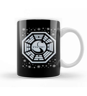 Lost Dharma Initiative Christmas Snow Logo Kupa Bardak Porselen
