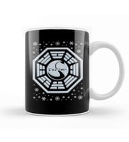 Lost Dharma Initiative Christmas Snow Logo Kupa Bardak Porselen