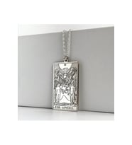 925 Ayar Gümüş Tarot Aşıklar Kolye (Gümüş)