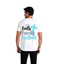 Erkek İman Aile Futbol Üçlü Değer Baskılı Kısa Kollu Pamuk Tişört Rahat Kesim Günlük Modern Şık