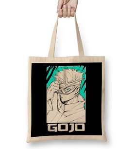 Gojo Satoru Jujutsu Kaisen Portrait Bez Çanta Uzun Saplı