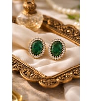 925 Ayar Gümüş Otantik Oval Hürrem Sultan Küpe