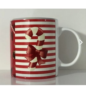 Yılbaşı Noel Temalı Baskılı Seramik Beyaz Kupa 10