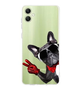 PrintiFy Samsung Galaxy A05 ile Uyumlu Köpek 2 Kamera Korumalı Şeffaf Kılıf