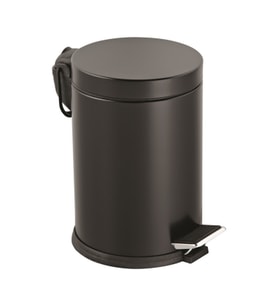 12LT SİYAH PEDALLI METAL ÇÖP KOVASI (5680)