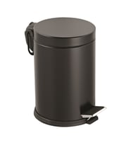 12LT SİYAH PEDALLI METAL ÇÖP KOVASI (5680)